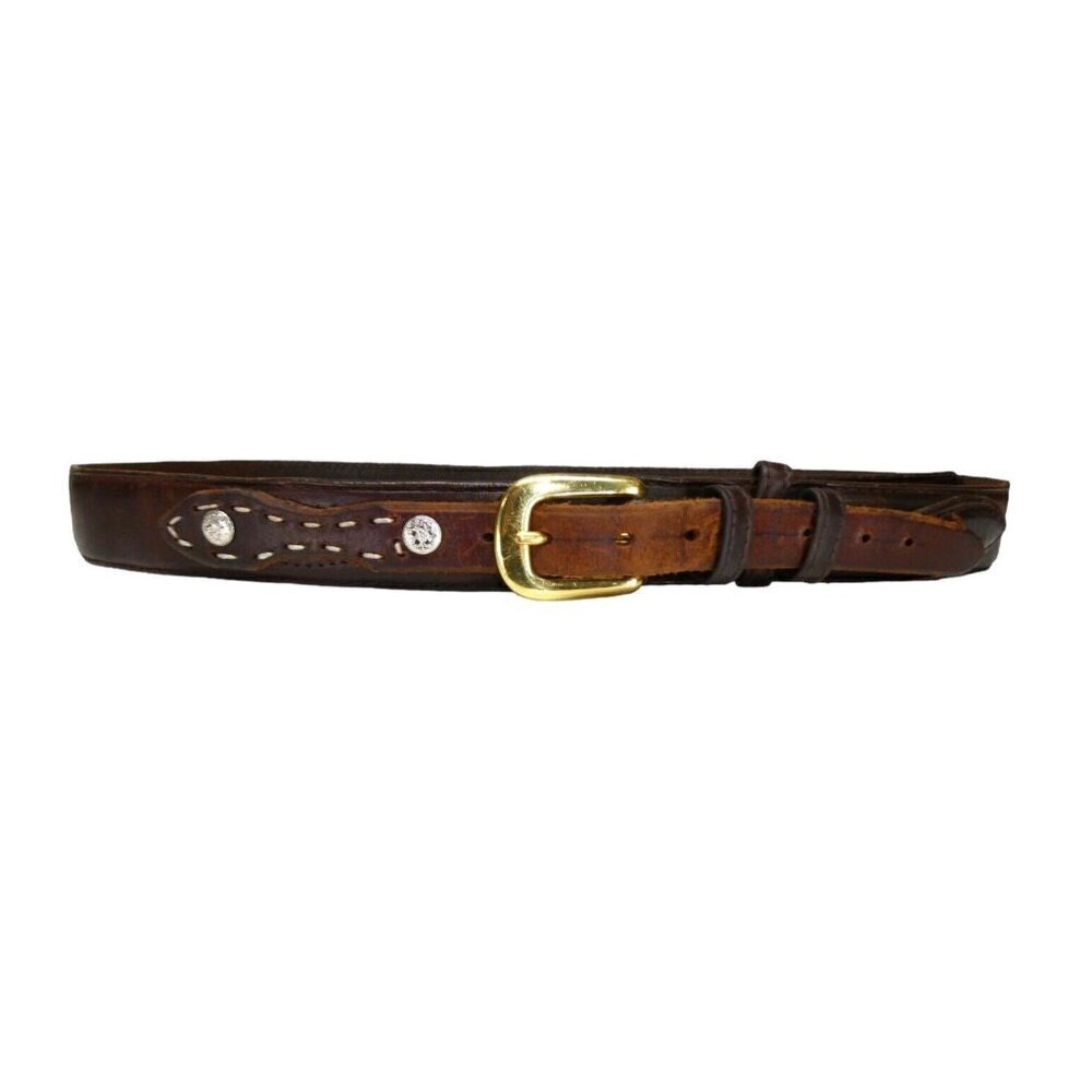 Western Classic Schaefer‎ Outfitters Ranch Wear Leather Belt Brown 41" Long